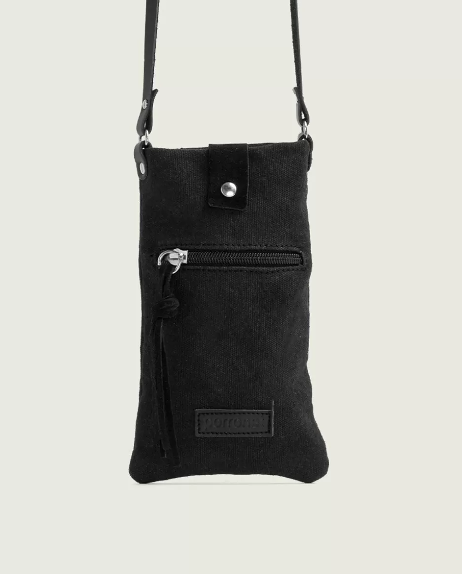 PORRONET Bolso Textil Negro Malia- Bolsos