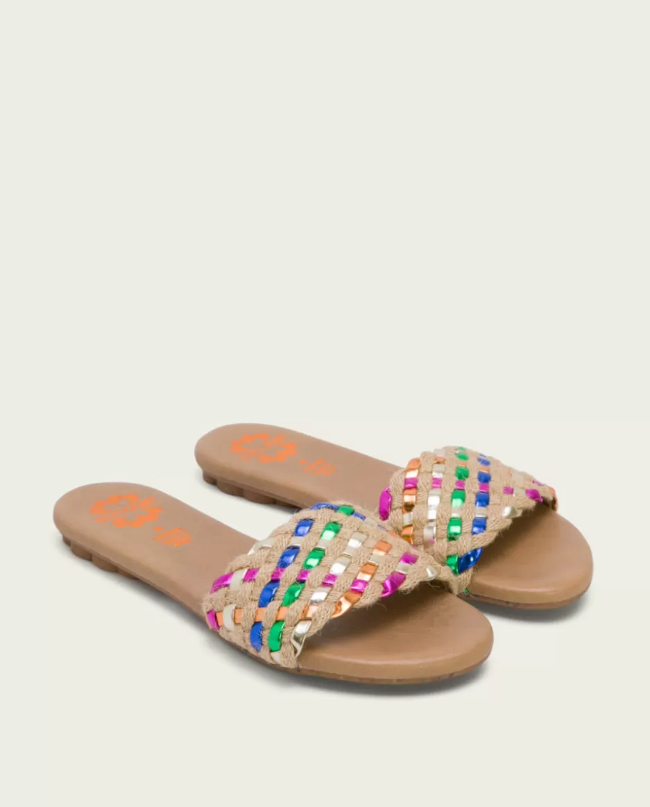 PORRONET Sandalia Multicolor Lua- Sandalias Planas