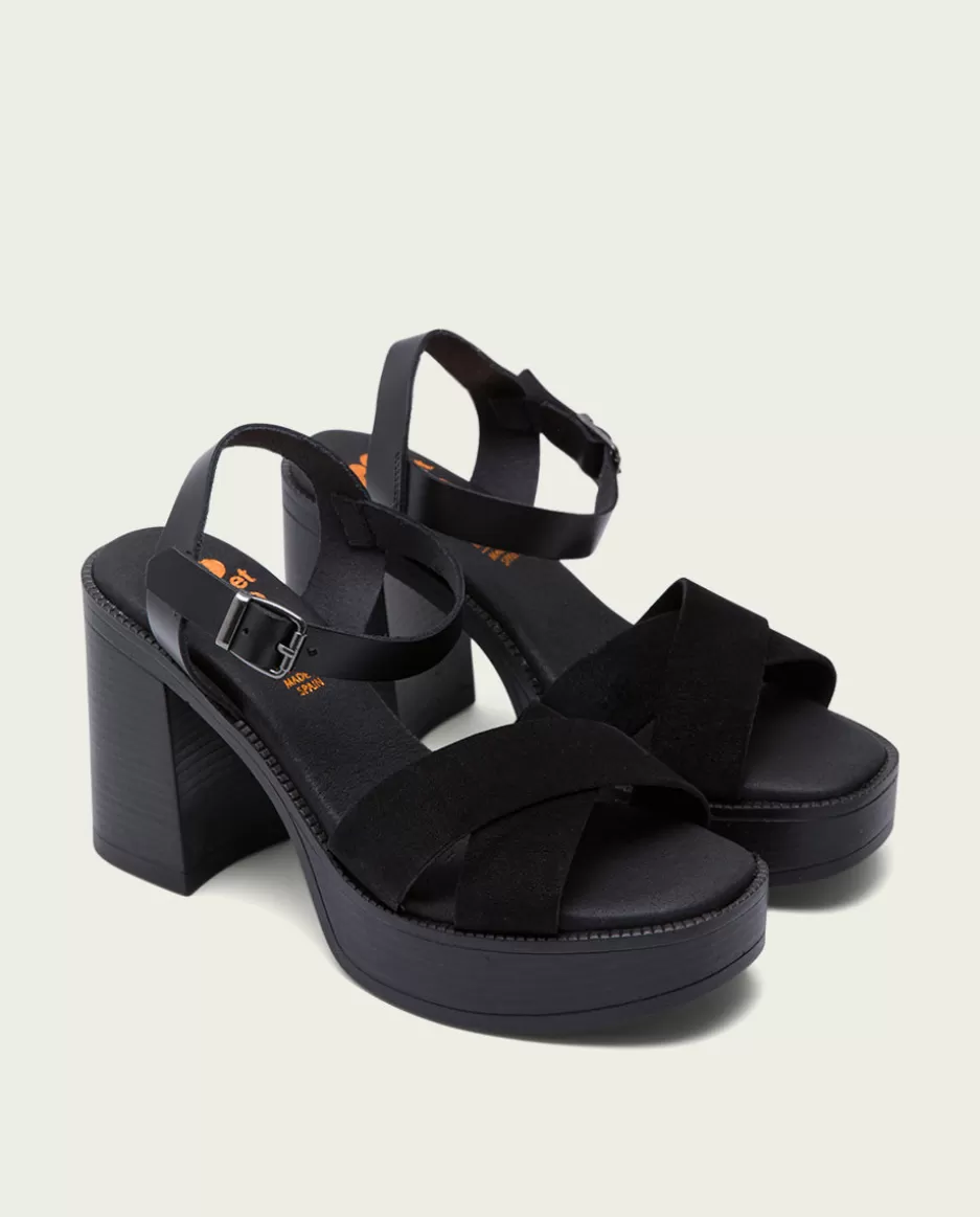 PORRONET Sandalia Tacón Alto Negro Alice- Sandalias Tacón