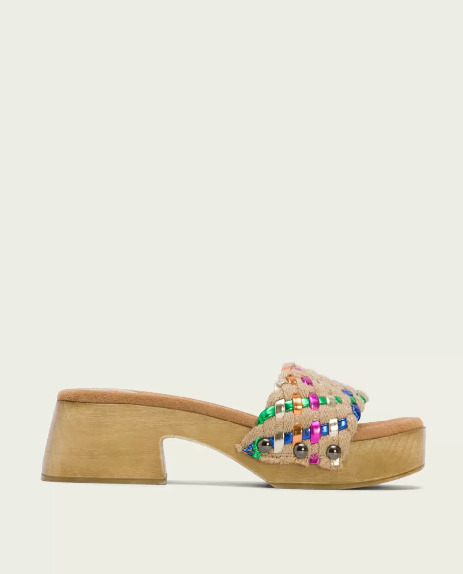 PORRONET Sandalia Tacón Bajo Multicolor Uma- Sandalias Tacón