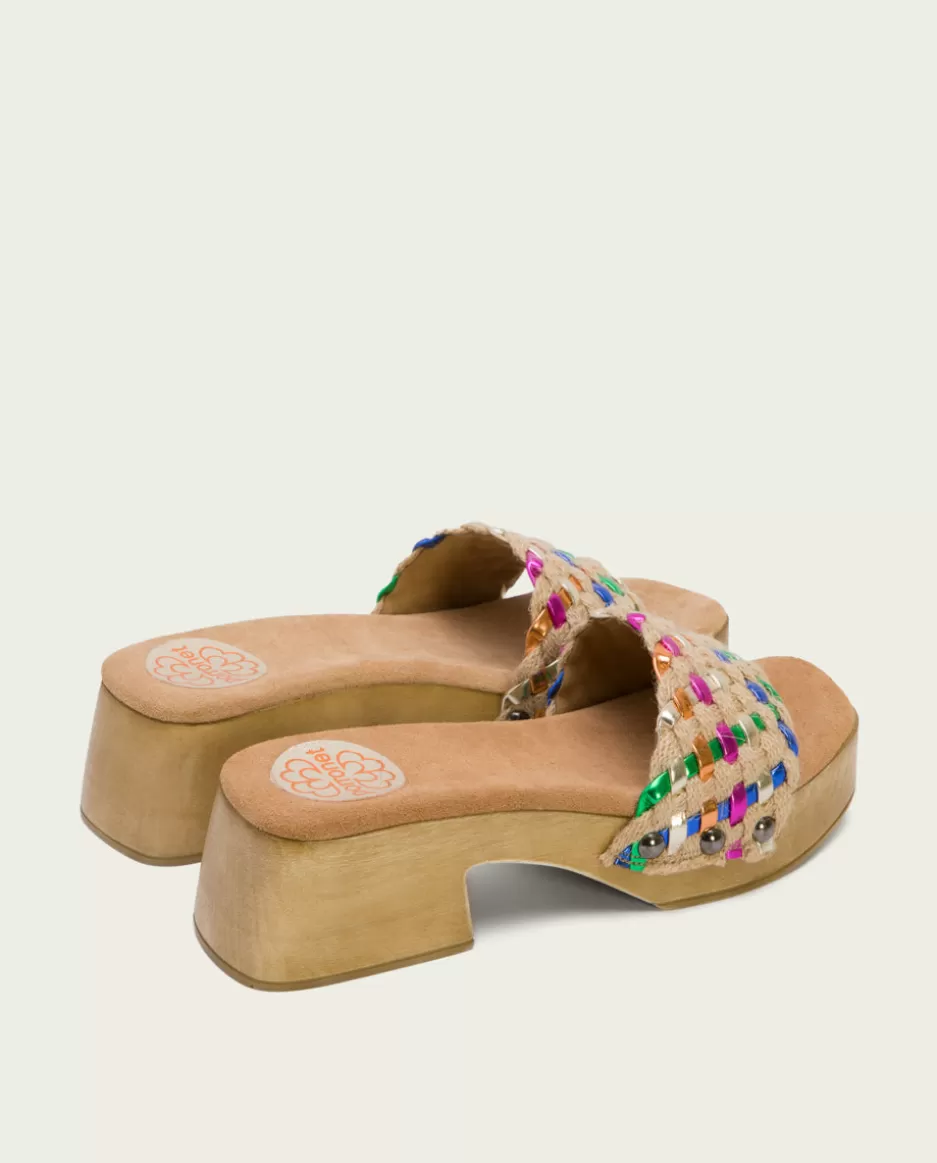 PORRONET Sandalia Tacón Bajo Multicolor Uma- Sandalias Tacón